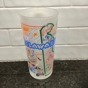Delaware Catstudio Frosted Drinking Glass Tumbler 15oz 6"